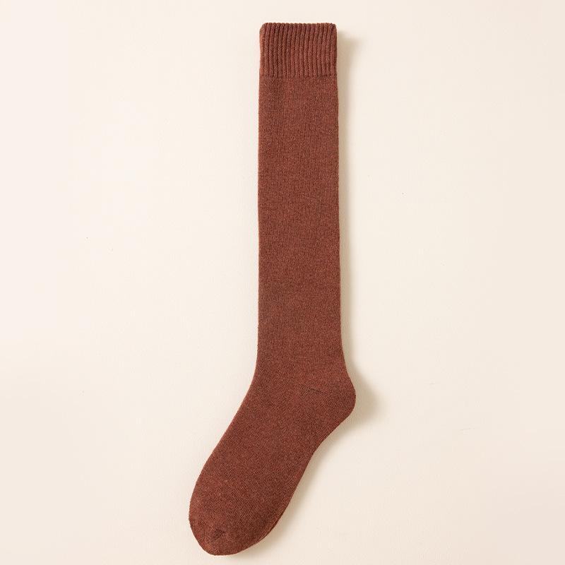 Autumn And Winter Calf Socks Women'S Fleece Thickened Terry Warm Stockings Children'S Medium Tube Socks Tide High Tube Cotton Socks