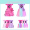 Kpop Demon Hunters Girls Cotton Short Sleeve Pleated Dress For Summer Playtime