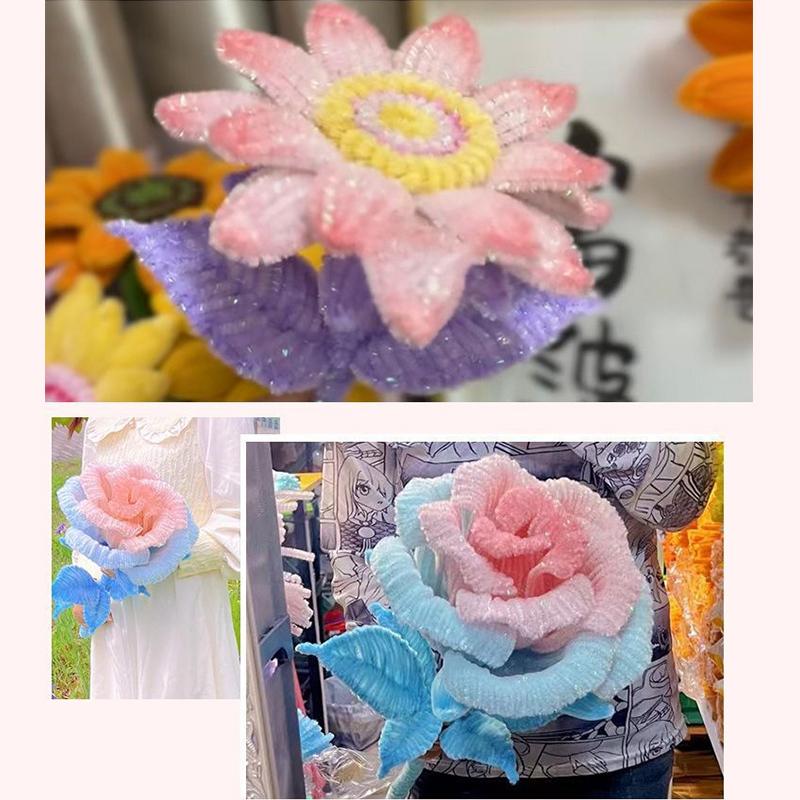 100Pcs Soft Chenille Stems Assorted Pipe Cleaners for Children DIY Art Crafts Kindergarten Handmade Craft Projects