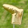 PU Leather Golf Putter Headcover Alligator Grain Pattern Putter Head Cover  Golf Club Storage