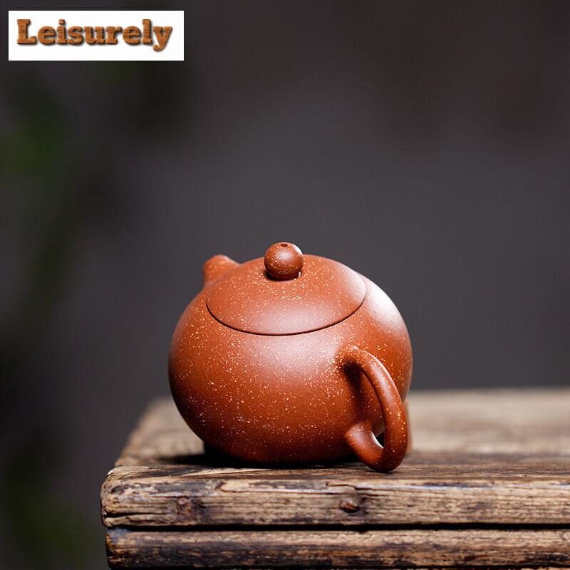 180ML Chinese Authentic Yixing Teapot Famous Handmade Mesh Holes Filter Teapot Xishi Teapots Purple Mud Custom Teaware Gifts