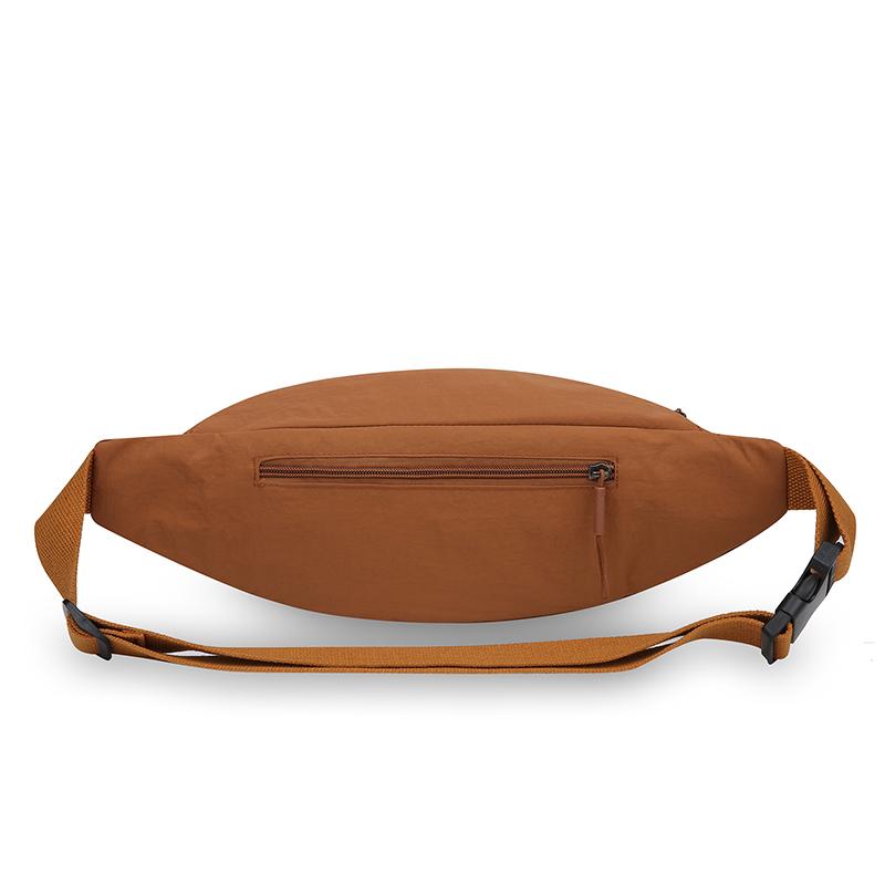 Solid Color Women's Chest Bag Nylon Lightweight Shoulder Crossbody Bag Outdoor Sports Cycling Mobile Phone Waist Bag