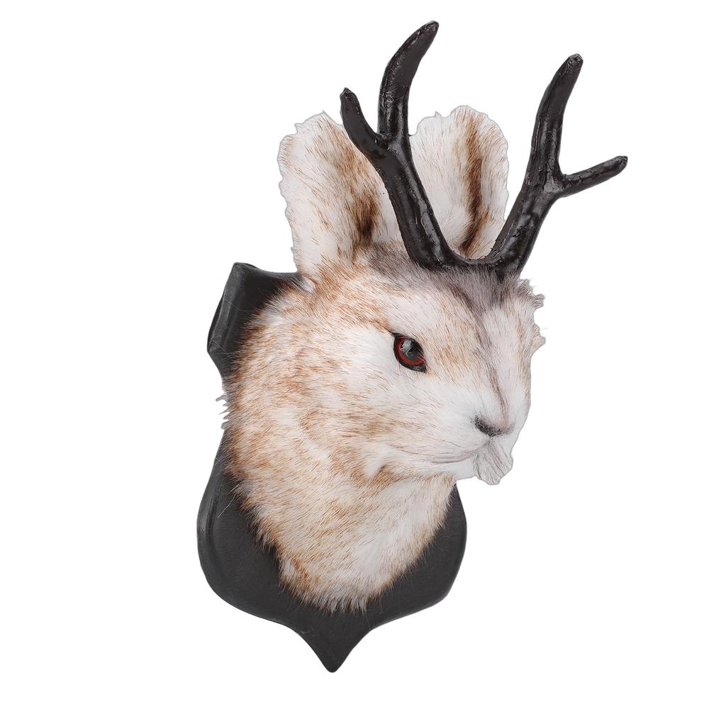 Jackalope Wall Decor Cute Elegant Vintage Deer Head Animal Wall Mount Decoration for Home