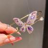 Fashion Butterfly Zircon Double Layer Bracelet With Cubic Zirconia For Elegant Casual Wear