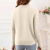 Damen Lässiger und Modischer Langärmliger Gestrickter Einfarbiger Oberteil-Pullover