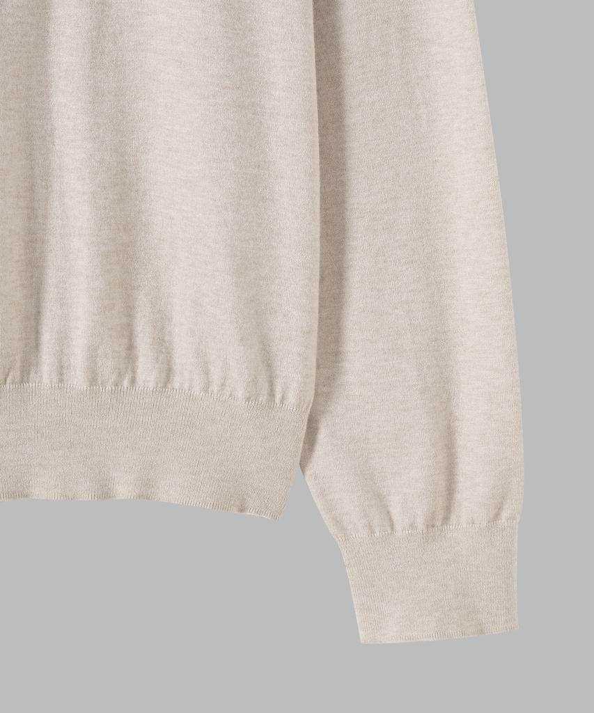 NONBLANK Washable Henley Neck Knit_Cream