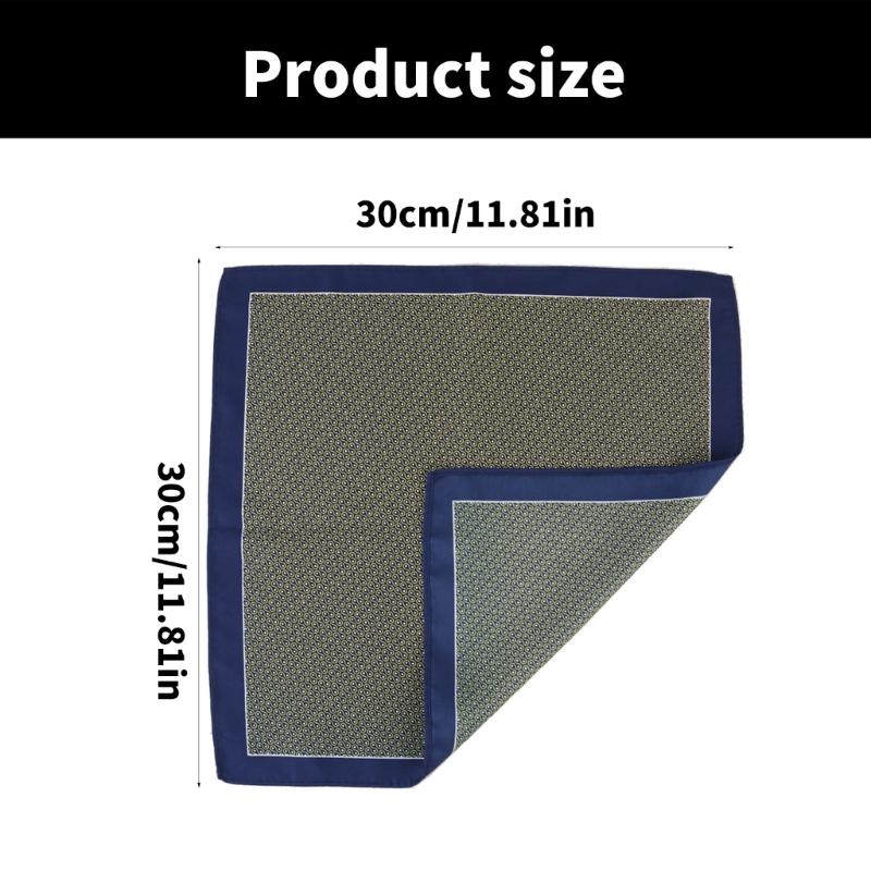 Elegant Pocket Handkerchief Simple Street Head Scarf Multifunctional Hankies for Stylish Gentlemen
