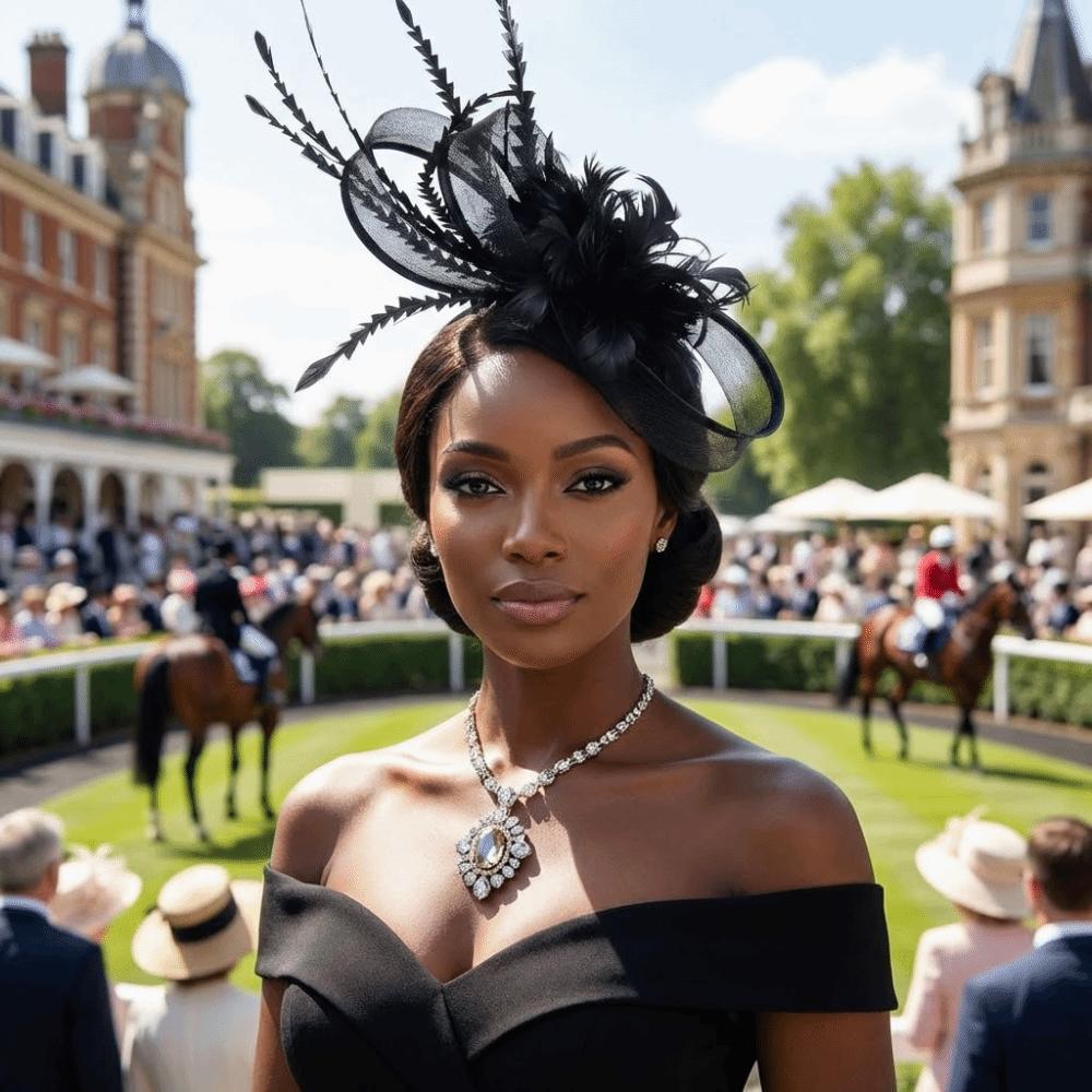 Elegant Horse Racing Festival Hat Headdress Flower Mesh Fascinator Hat Garden Party