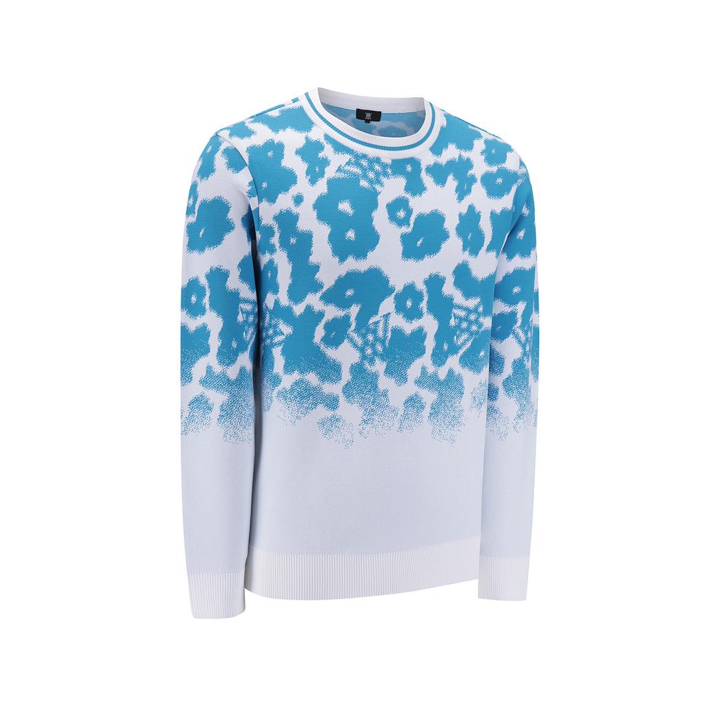 ANEW GOLF Men Fa Flower Pattern Sweater_Wh