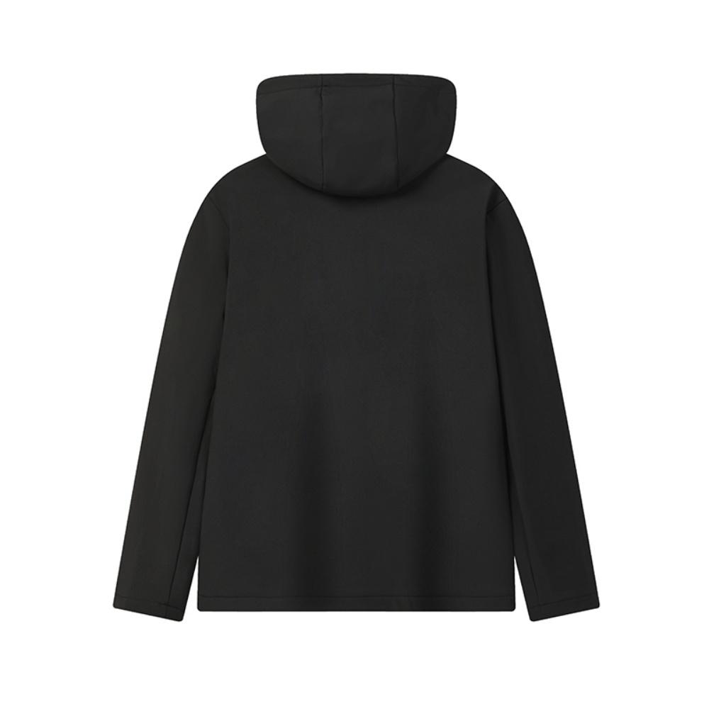 Fila Fleece Lined Warm Fashionable Simple Classic Basic Sports Casual Versatile Comfortable Hooded Woven Jacket Men Jackets F61M543701FBK