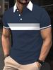 Trendy Casual! Men's Short-sleeve Polo Shirt, Comfortable and Versatile.