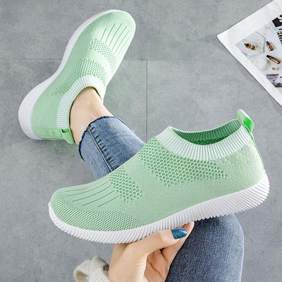 Fashion High Quality Women Sneakers Slip On Flats Shoes Women Loafers Plus Size 43 Walking Flat Women Vulcanized Shoes56bn