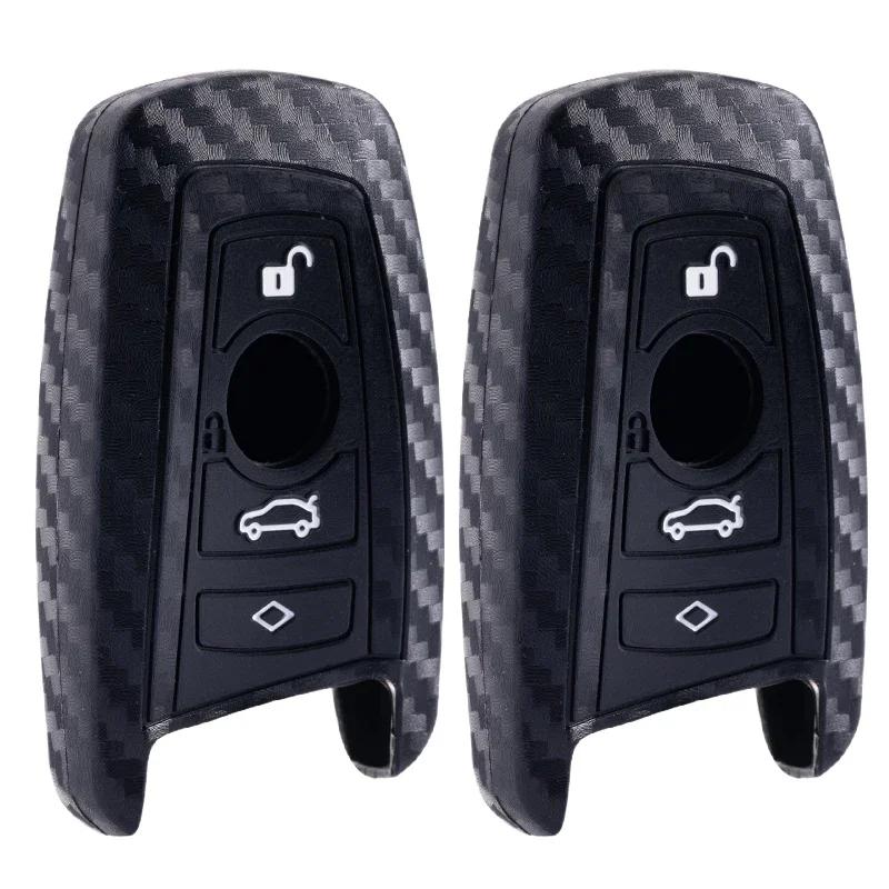 Carbon Fiber Style Car Key Case Cover For BMW 1 3 5 7 Series X1 X3 X4 X5 F10 F15 F16 F20 F30 F18 F25 M3 M4 Accessories Fob