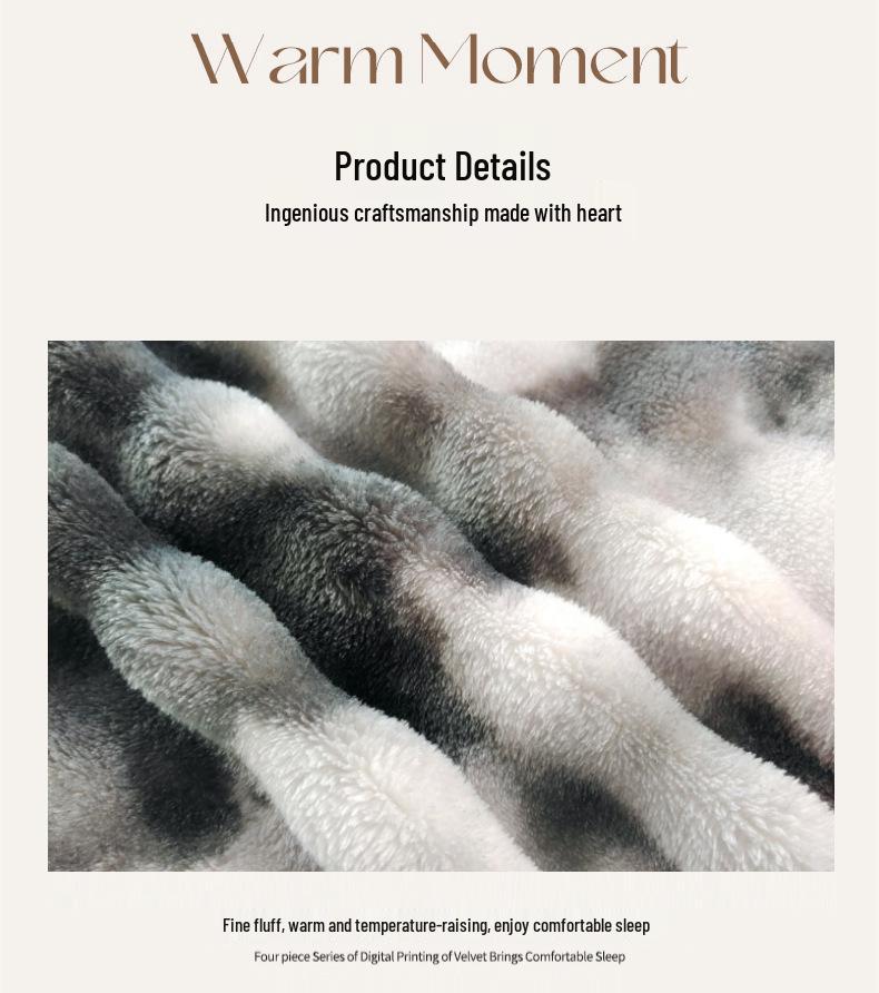 2025 Tie-dye Bubble Faux Rabbit Fur Milk Velvet Throw Blanket