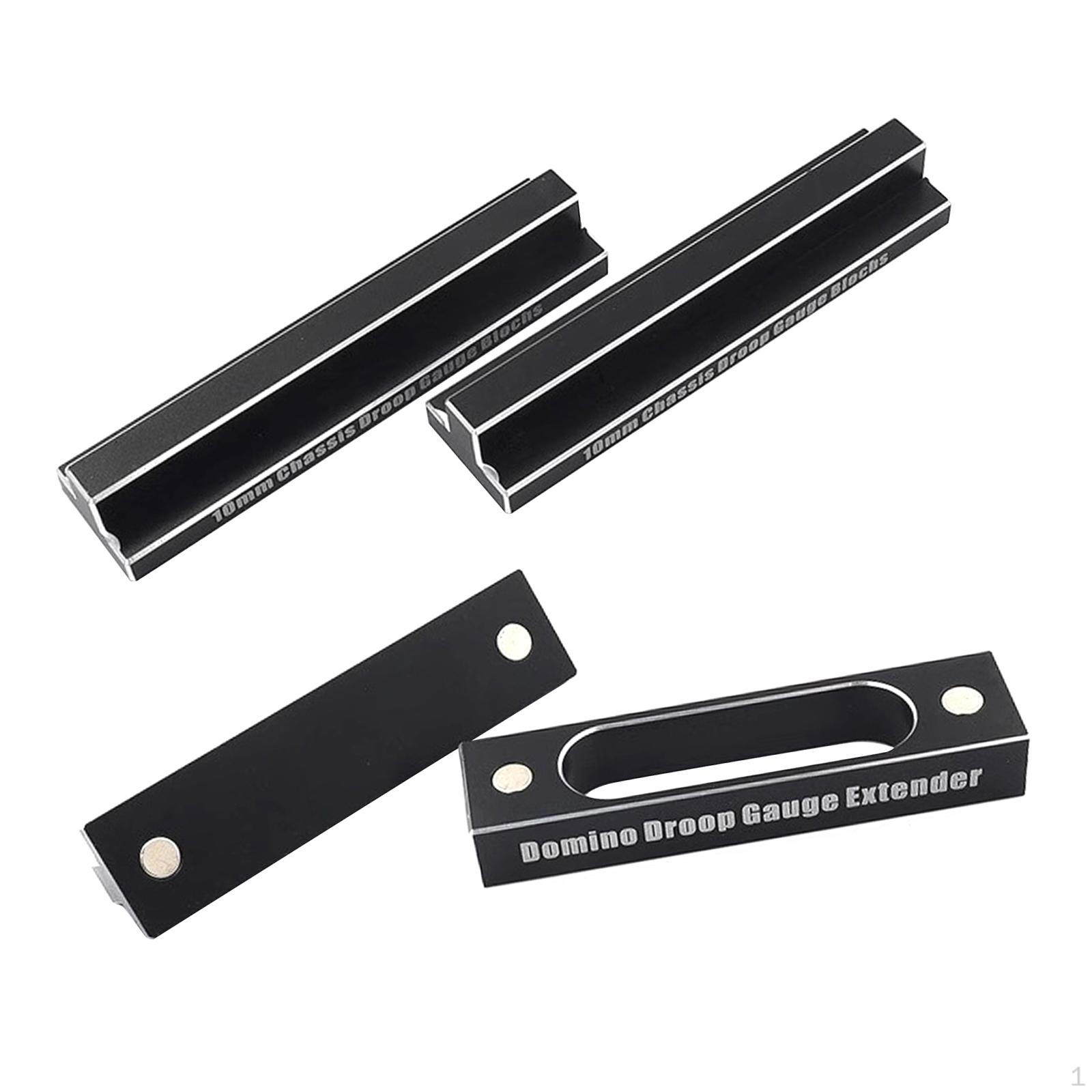 

4 Pieces 1/10 RC Chassis Droop Gauge Adjustment Tool, Aluminum Alloy, Pocket, Sturdy