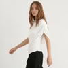 Fall Winter Women's European American Style Draped Scarf Collar Sleeveless Slim Fitted Crop Top