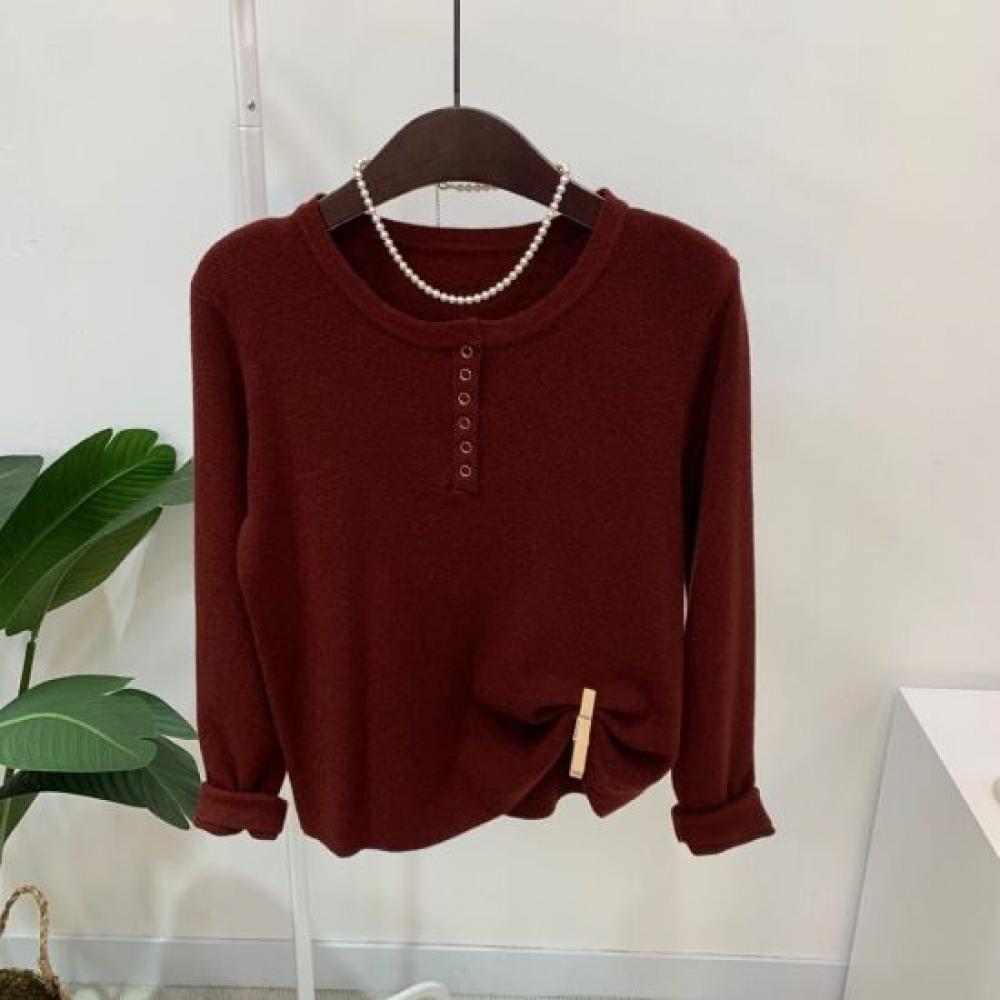 C S In The Room Long Sleeve Knit Round neCk 6Color