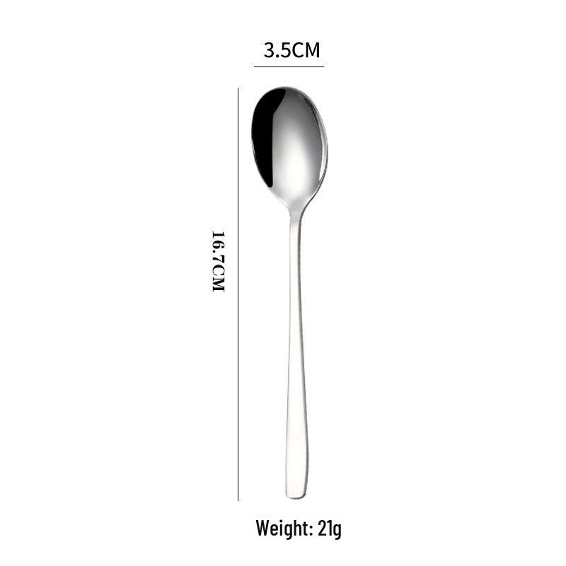 Koreanischer Löffel aus Edelstahl 304: Dicker Rührlöffel, Eis-, Kaffee-, Suppen- und Dessertlöffel für den Heimgebrauch