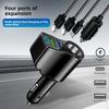 Neues digitales 66W Autoladegerät, Eins-zu-Zwei Zigarettenanzünder-Umwandlung, Multifunktionales Dual-USB Handy-Ladegerät