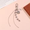 Korean Ins Style Spotted Star Tassel Keychain Y2K Metal Keyring Sweet Cool Key Holder For Women Bag Pendant Hanging Decoration