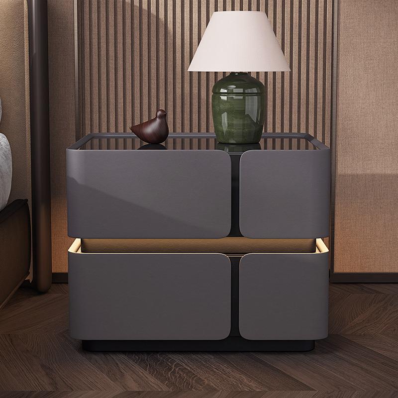 New High-End Smart Bedside Table with Light: Personalized Modern Storage for Bedroom
