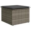 Ensemble de canapé de jardin 6 pièces avec coussins Gris Poly Rotin Acacia, Canapé de jardin 2 places avec rangement 3356235