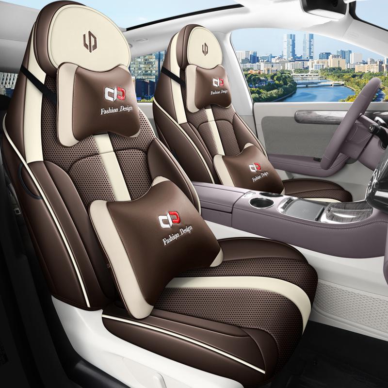 Leapmotor C11 Full Leather Cartoon Seat Cover: Full Coverage, All-Season Use