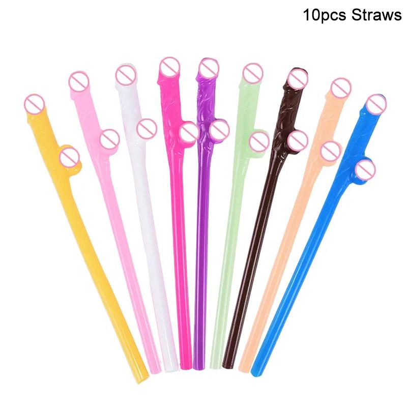 Bachelorette Party Games Balloon Penis Straw Gift Bride To Be Hen Night Supplies Wedding Bridal Shower Decoration Accessories