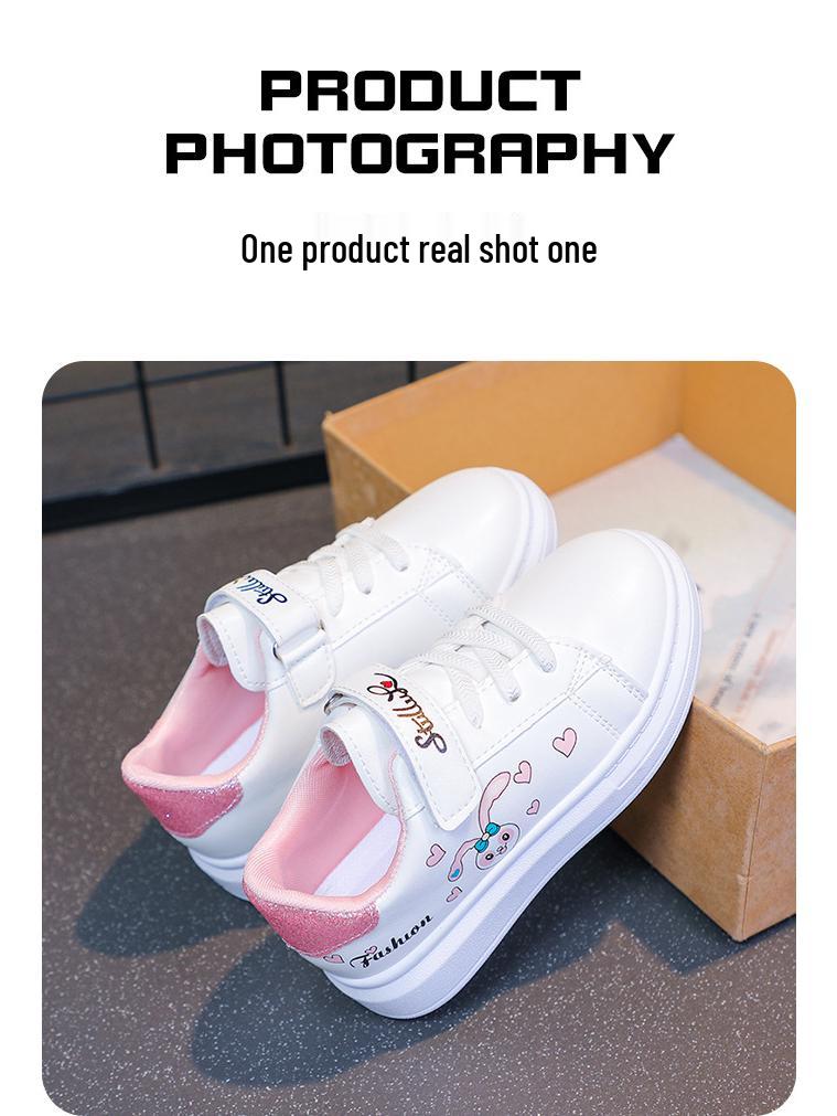 2025 Weiche Sohle Rutschfeste Weiße Laufschuhe für Mädchen - Perfekt für die Grundschule und Sport