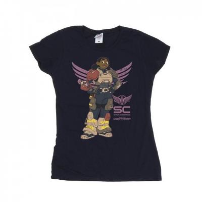 Camiseta de Algodão Feminina/Senhora Lightyear Izzy Comando Estelar