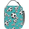 Soccer Insulated Lunch Bag for Women Men Reusable Lunch Box for Work School Picnic Beach Cooler Thermal Lunch Bag for Boys Girls