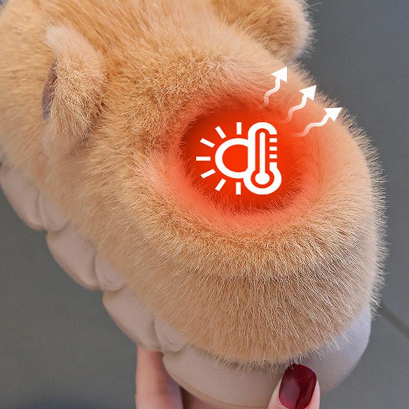 Pantofole Invernali in Cotone per Bambini Capibara Nuove Ragazzi Ragazze Pantofole a Casa Cartoni Animati Suola Morbida Antiscivolo Pantofole in Peluche