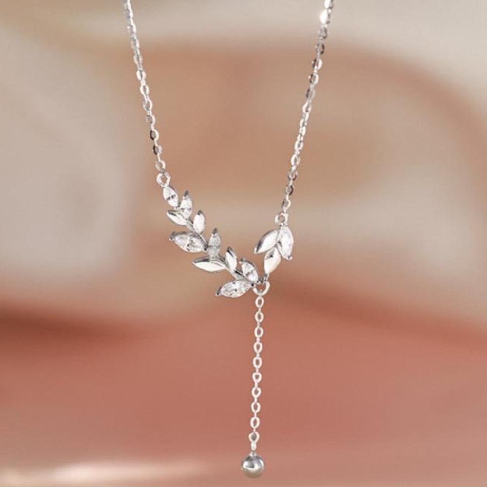 

Surgical Steel Leaf Chain Necklace – Adjustable, From Korea FREE срібний