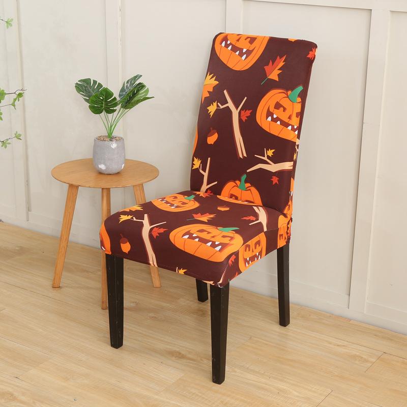 Christmas Elastic Chair Cover One-Piece Office Chair Cover Simple Dining Chair Cover Chair Cover Hotel Seat Cover
