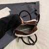 Vintage Cotton Candy Crossbody Bag for Commuting  Furry Fringe Suede Bowling Bag