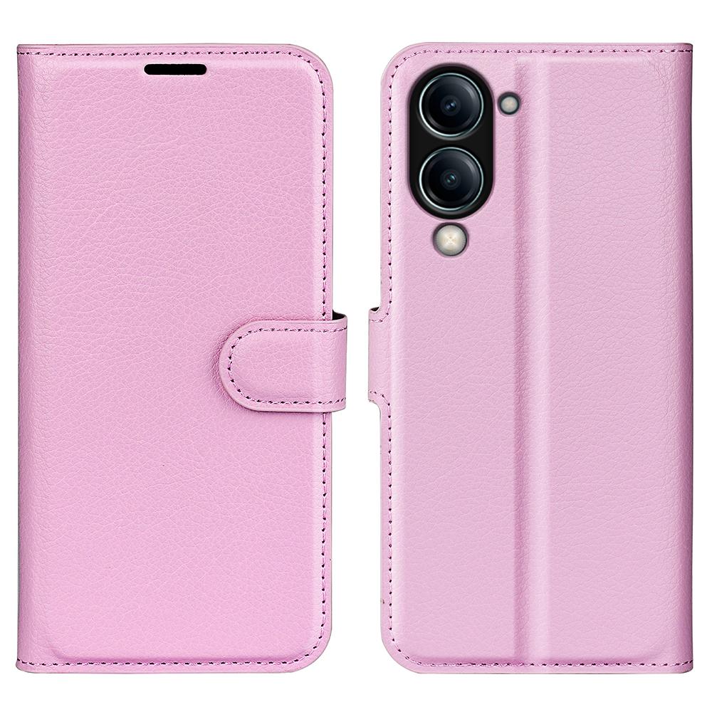 For vivo Y04 4G Case Litchi Texture Shockproof Leather Wallet Phone Cover
