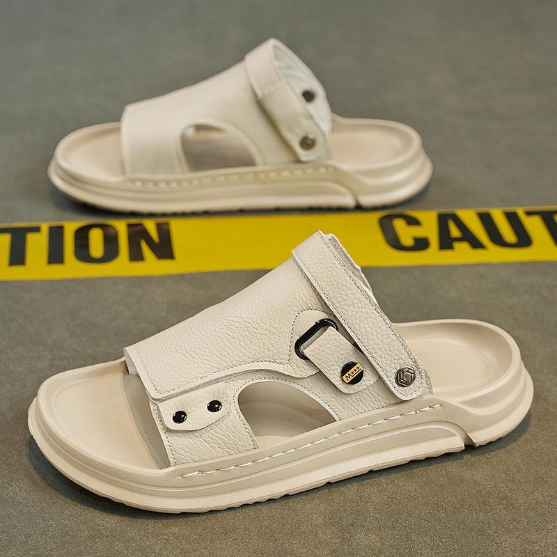 Fashion CYYTL Mens Sandals Outdoor Casual Summer Shoes Beach Walking Slides Slippers Comfort Luxury Designer Lightweight Leather Fashion