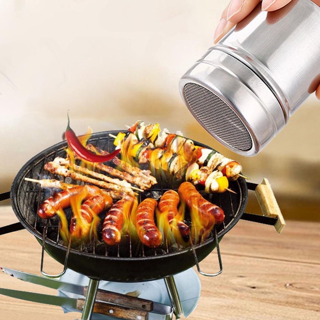 Powdered Sugar Shaker Duster Stainless Steel Fine Mesh Cinnamon Shaker for Coffee Bar S 5x7cm