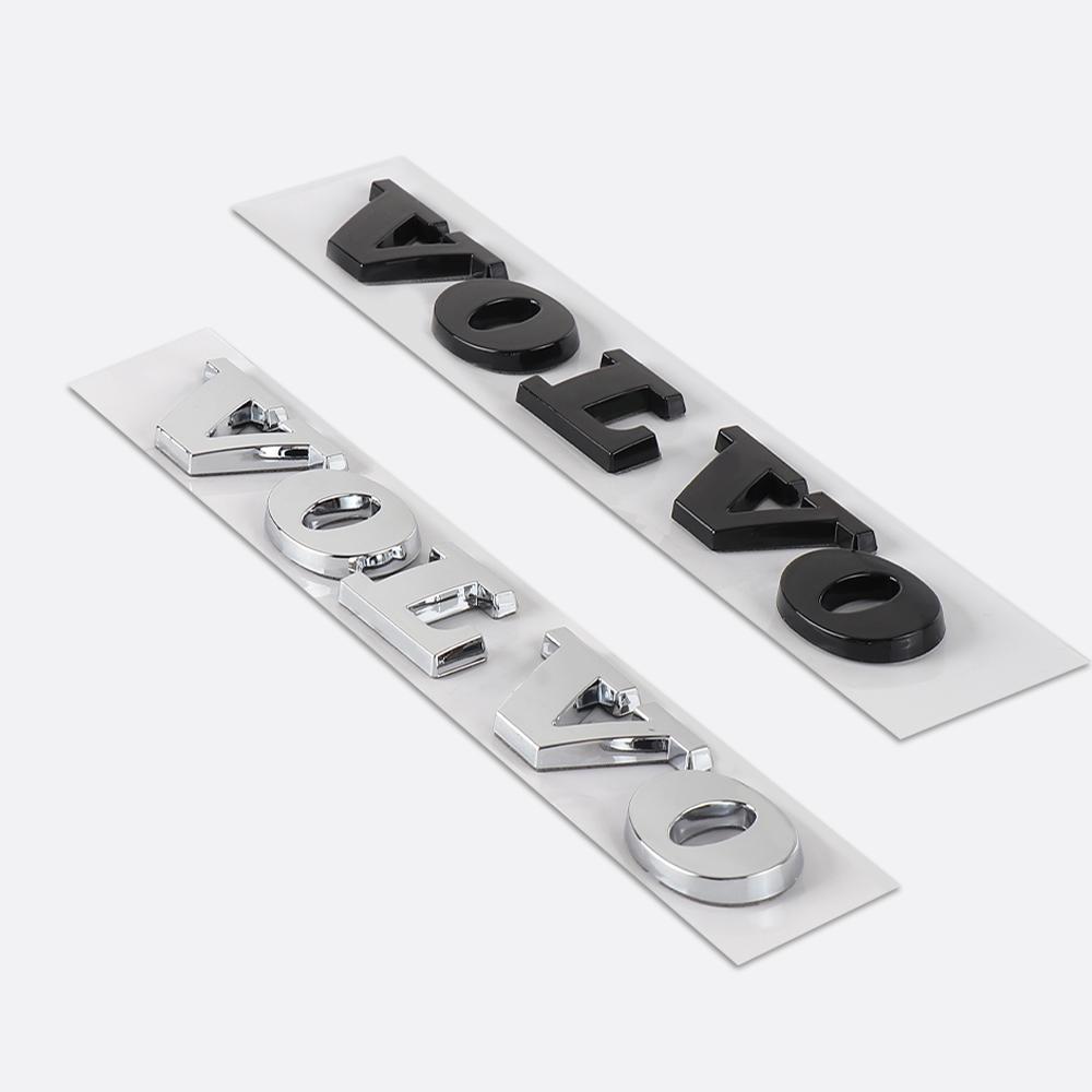 AABBE1 1pc 3D ABS Plastic Car Trunk Badge Volvo Letter Emblem Sticker Decal For volvo S80L XC60 XC90 S60 S80 V40 Accessories Styling