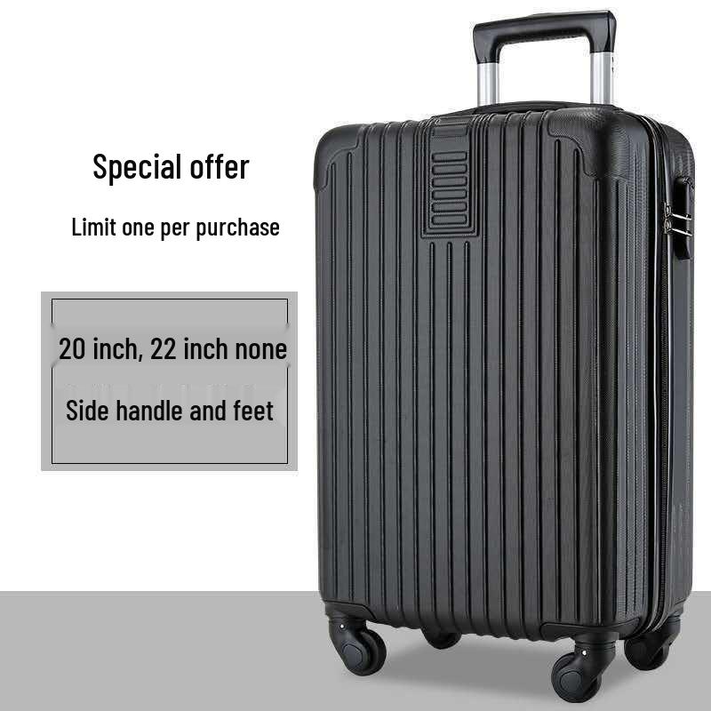 Korean Style Unisex Travel Suitcase: Universal Wheels, Large Capacity, Leather, Combination Lock, Aluminum Frame