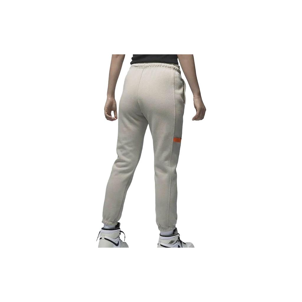 Jordan Paris Saint-Germain Solid Color Drawstring Fleece-Lined Knit Joggers Women Bottoms Stone FD6998-230