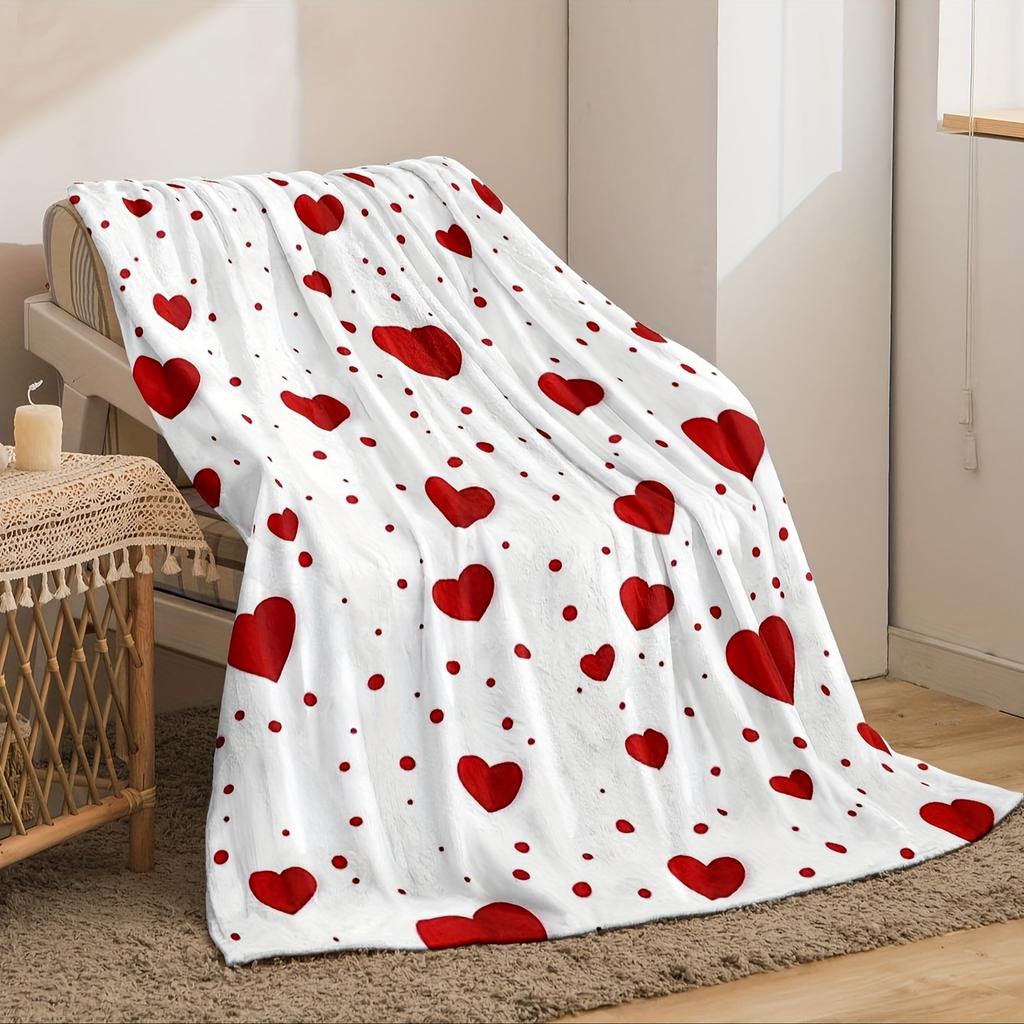 Romantic Love Series Digital-printed Polyester Bedroom Velvet Flannel Cover Blanket Fleece Soft Sofa Cover Blankets for Beds