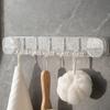 A Row of Rotating Suction Cup Hooks Without Drilling Strong Load-bearing Hooks Bathroom Row Adhesive Hooks