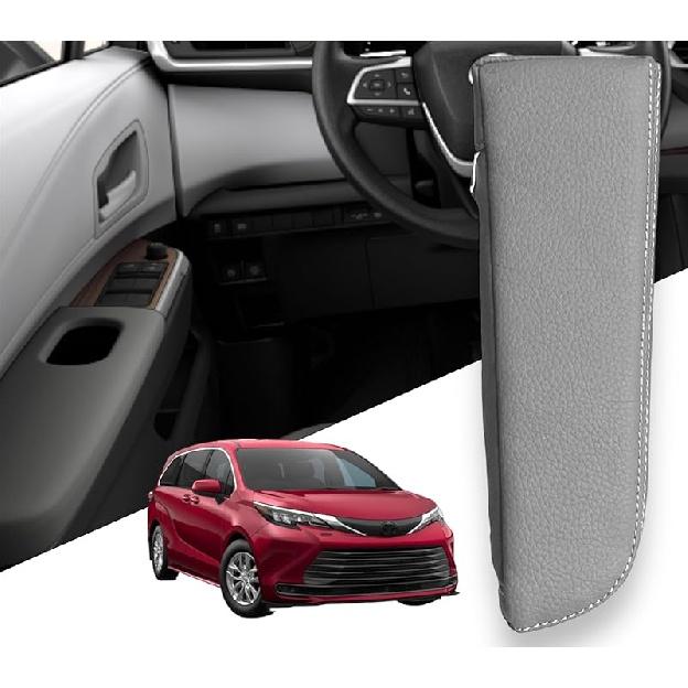 

Кожаный подлокотник на дверь, аксессуары для Toyota Sienna 2021 2022 2023 (черный) серый