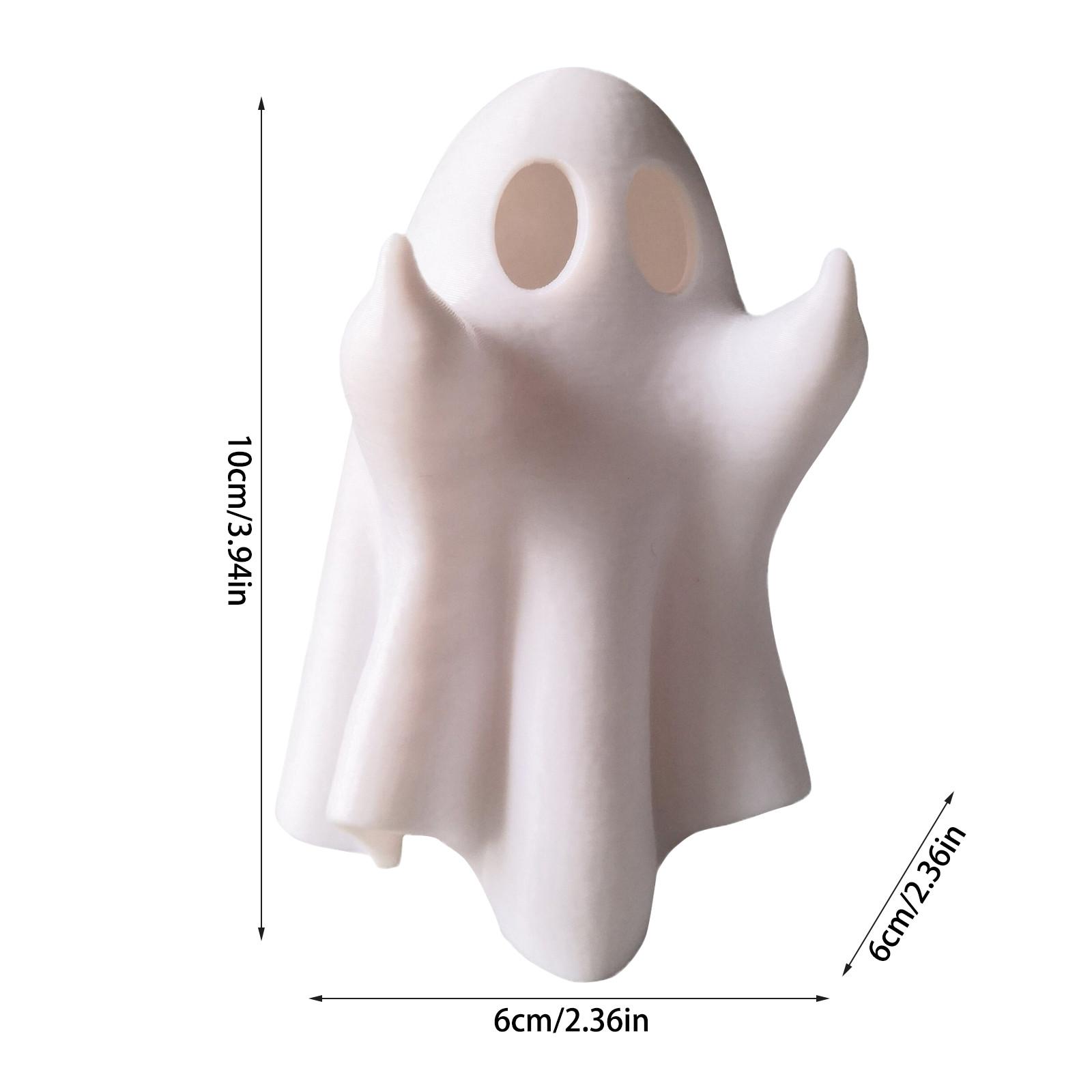 

Фигурки привидений, светящиеся привидения, винтажные украшения, смоляные светящиеся привидения, декор стола, статуэтка привидения в виде среднего пальца, украшения One Size белый