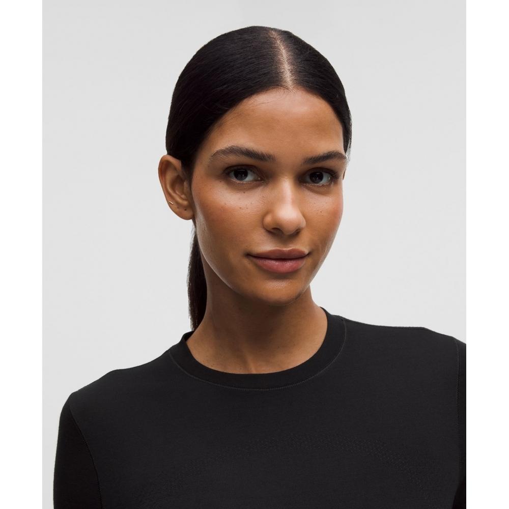 Lullulemon Swiftly Wool Long Sleeve Shirt Blk Blk
