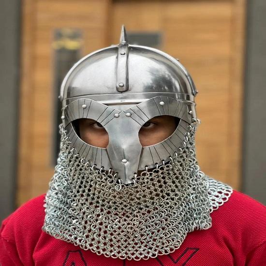 

Handmade Gjermundbu Viking Helmet Medieval Norse Helmet LARP SCA Reenactment