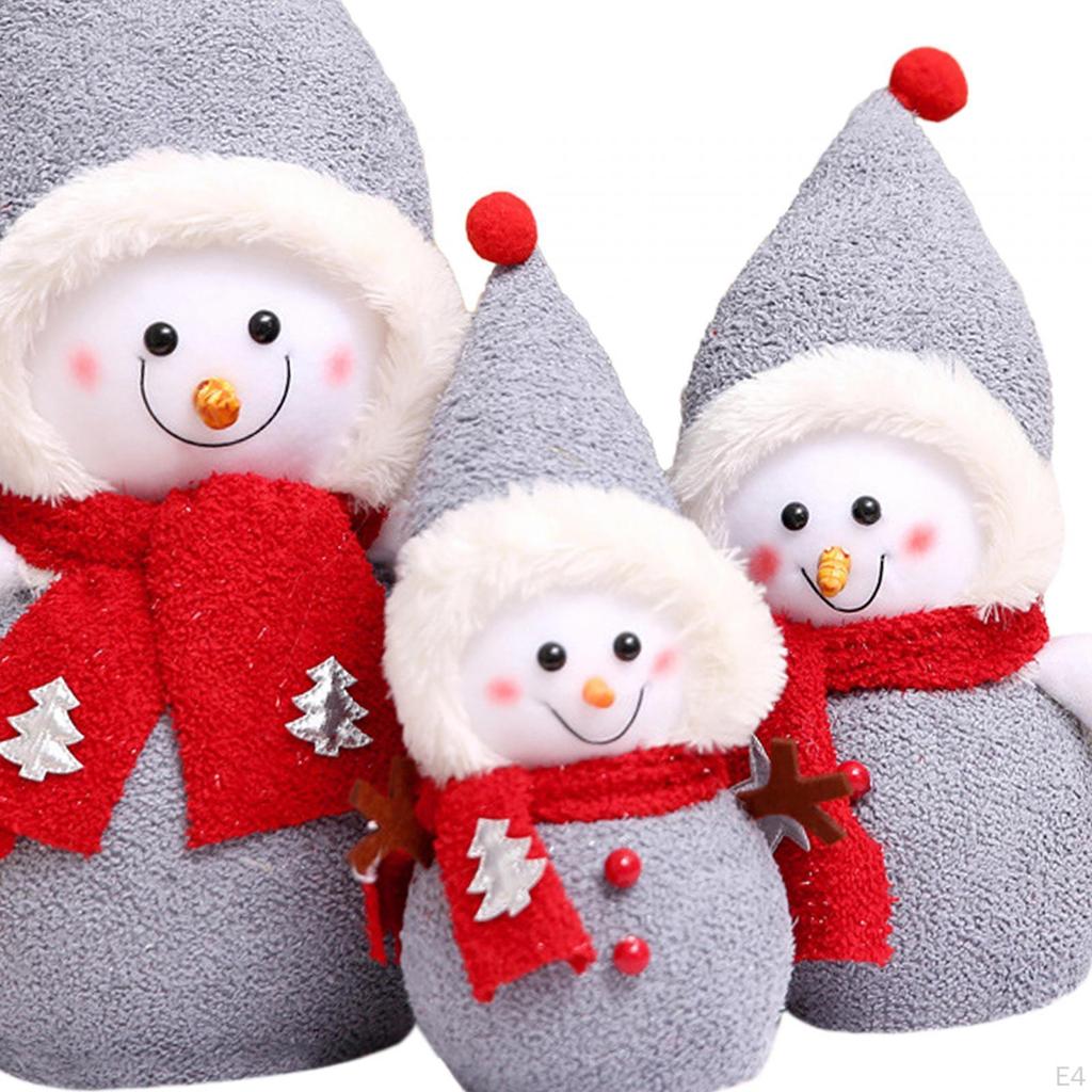 Christmas Decor Snowman Dolls Tabletop Ornaments Family