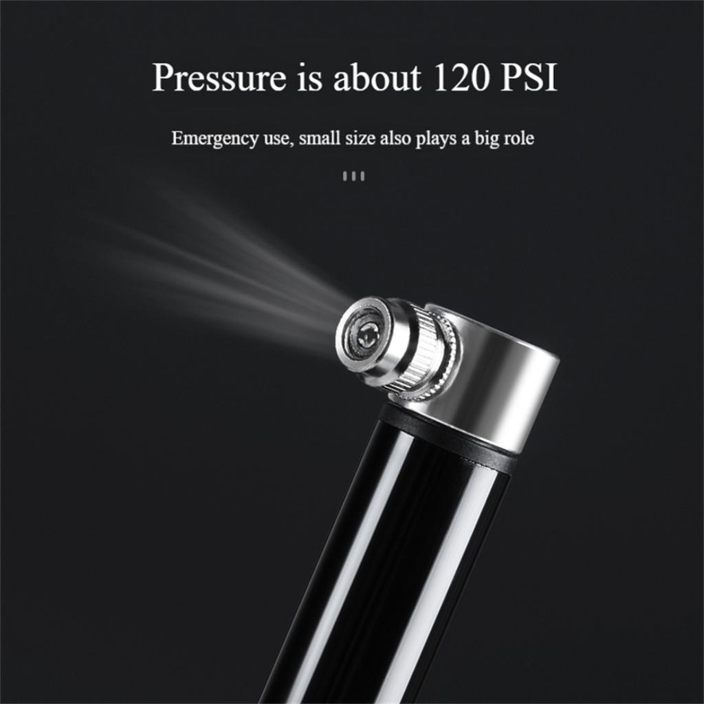 Mountain Bike Aluminum Mini Pump Portable Road Bike Pump Universal for American and French Valve Handheld Basketball Inflator
