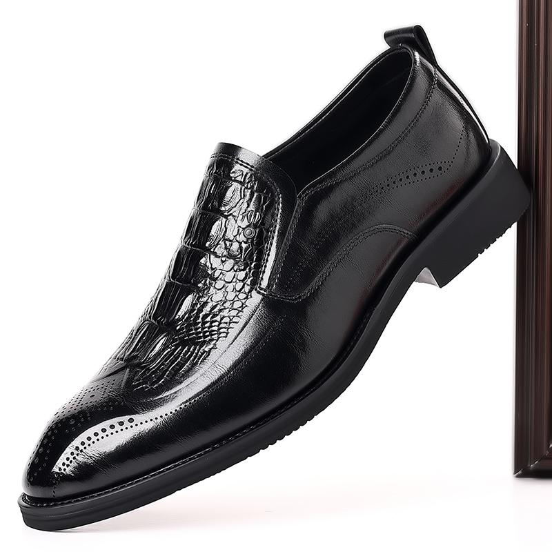 Fashion Leather Shoes For Man Genuine Leather Casual Shoes Fashion Business Oxford Shoes High Quality Designer Work Shoes